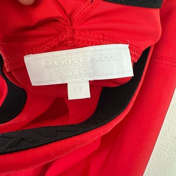 Jonathan Simkhai X Carbon38 Red Renee Legging Lace-up With Black Contrasting Und - Picture 8 of 13